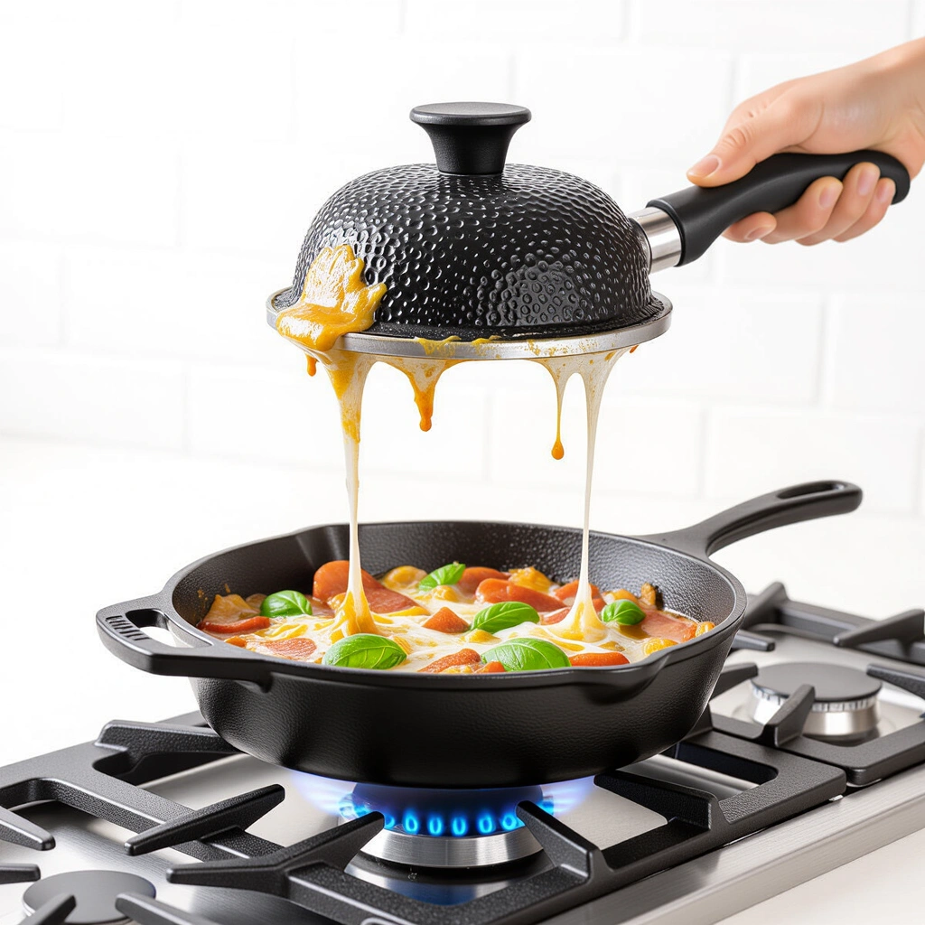 Side-by-side comparison of enameled cast iron and traditional cast iron cookware