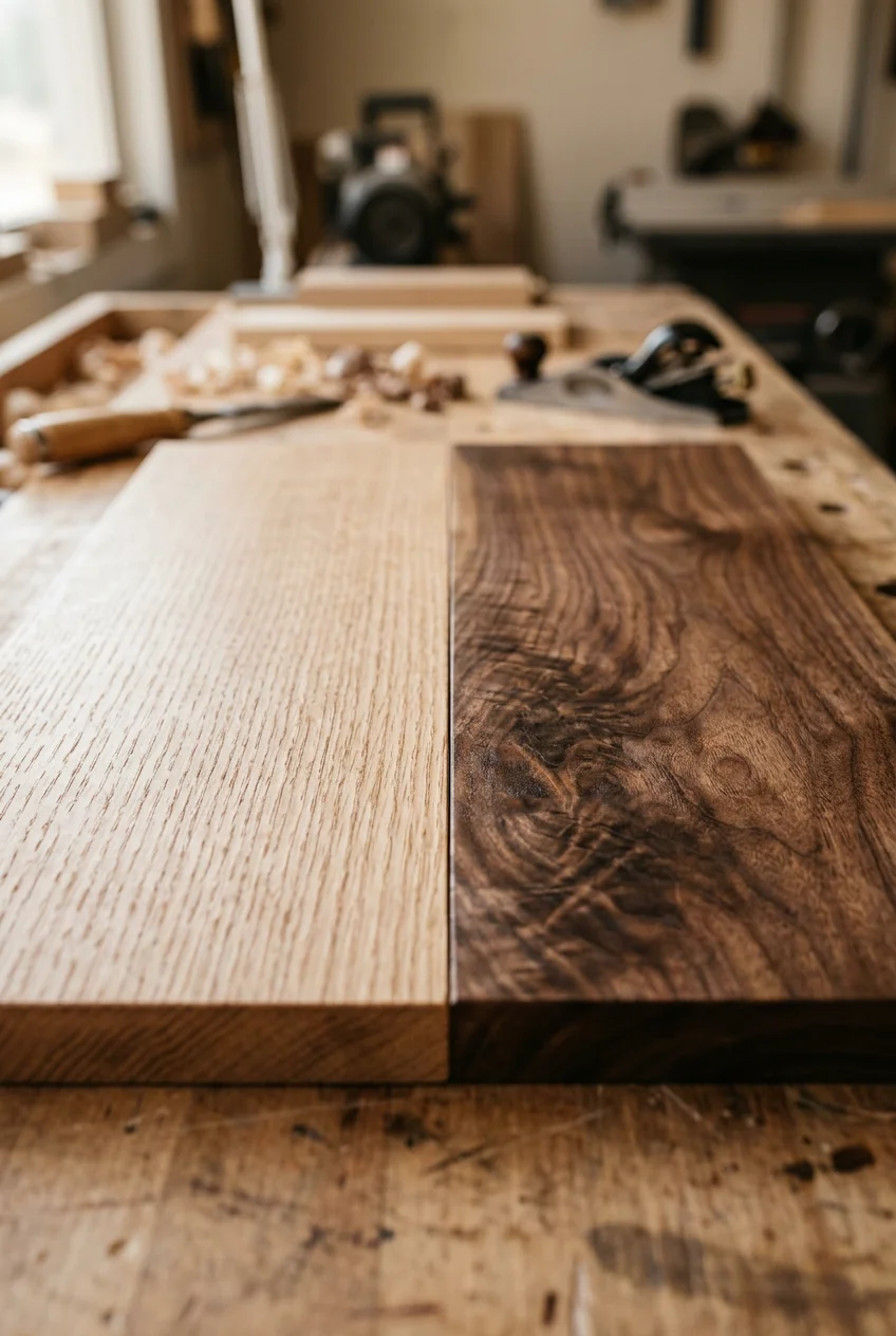 Solid hardwood kitchen timber and joinery detail